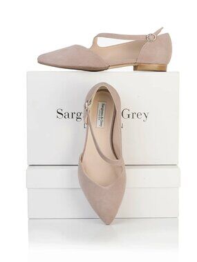 Sargasso & Grey Indy Pink Suede Flats 7.5 Wide
